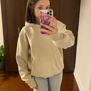 Zara oversized Cream Hoodie